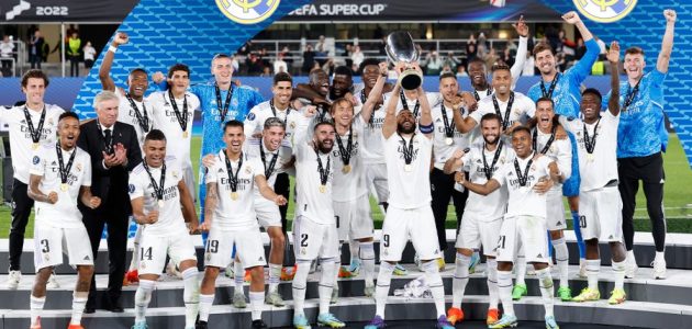 ريال مدريد يتوج بكأس السوبر الأوروبي على حساب فرانكفورت